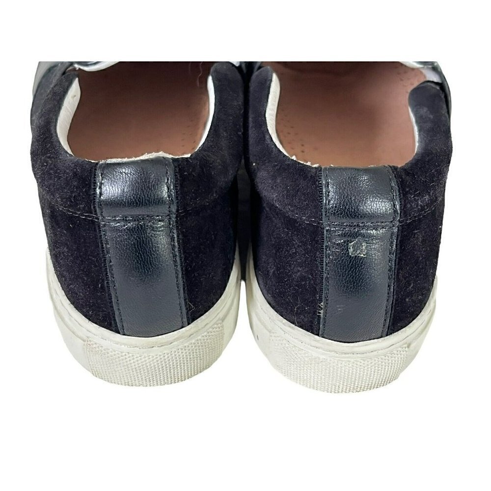 Lanvin Paris Women's Slip On Leather Sneakers Sz  9 Black Leather Tasseled - Picture 7 of 11